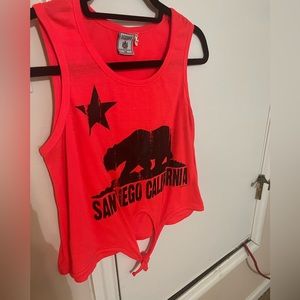 Red San Diego tank top.